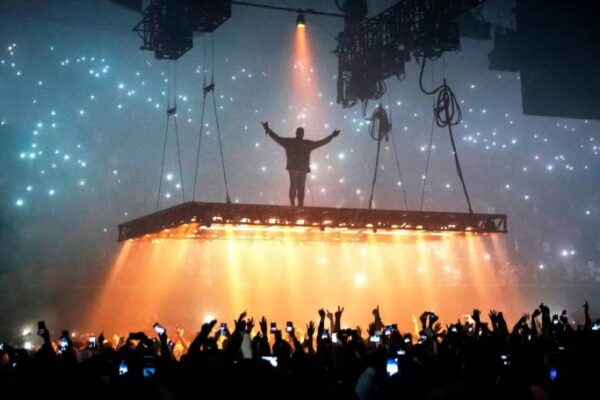 Kanye West 2026 concert tour poster featuring tour dates and locations